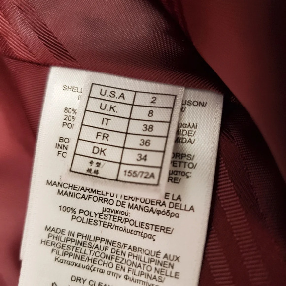 BROOKS BROTHERS NWOT wool purple coat.  Size 2 - Picture 12 of 13